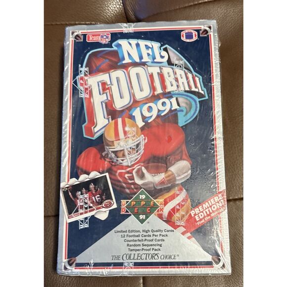1991 UPPER DECK FOOTBALL “PREMIERE EDITION” TRADING CARDS FACTORY SEALED BOX - Picture 7 of 7